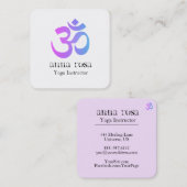 *~* Elegant modern Yoga Instructor um om Symbool Vierkante Visitekaartje (Voorkant / Achterkant)