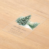 Elegant modern zakelijk kerstfeest acryl uitnodigingen (Laagn)