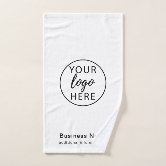 Elegant Modern Zakelijk Logo Op Maat Handdoek (Handdoek)