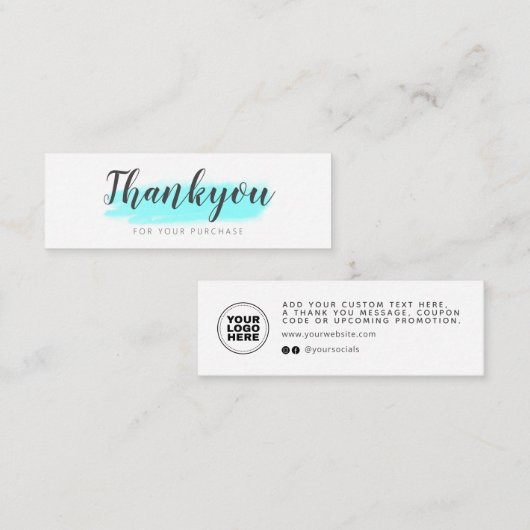 Elegant modern zakelijk pakket - Bedankt voor toev Contactkaartje (Voorkant / Achterkant)