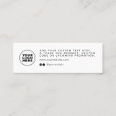 Elegant modern zakelijk pakket - Bedankt voor toev Contactkaartje (Achterkant)