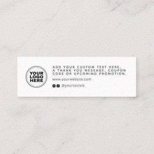 Elegant modern zakelijk pakket - Bedankt voor toev Contactkaartje (Achterkant)