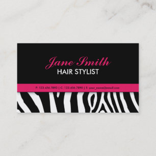 Elegant modern zebra Print Professional stijlvol Visitekaartje