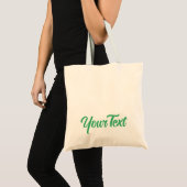 Elegant modern Zee groen gecalligrafeerd Tekst bov Tote Bag (Voorkant (product))