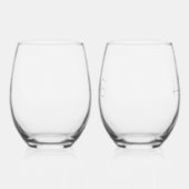 Elegant Modern "Zijn + Haar" Koppels' Wijnglas Zonder Voet (Links)