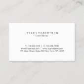 Elegant modern zilver- en roos goudglitter-planner visitekaartje (Achterkant)