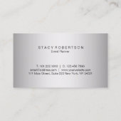 Elegant modern zilver- en roos goudglitter-planner visitekaartje (Achterkant)