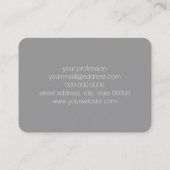 Elegant modern zilver geometrisch driehoekje roze visitekaartje (Achterkant)