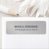 Elegant Modern Zilver Grijs Stijlvol Etiket (Insitu)