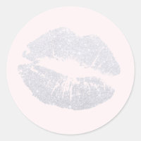 Elegant modern zilver lippen roze make-up