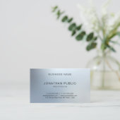 Elegant modern, zilver, opvallend professioneel visitekaartje (Staand voorkant)