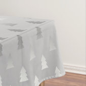 elegant modern zilveren kerstboompatroon tafelkleed (Voorbeeld)