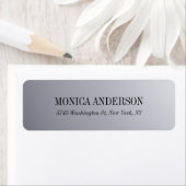 Elegant modern zilvergrijs retour adreslabel etiket (Insitu)