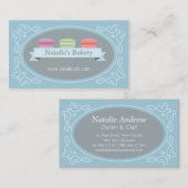 Elegant, modern, zoet Macaron, bakkerij, suikergoe Visitekaartje (Voorkant / Achterkant)