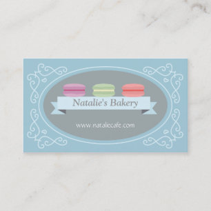Elegant, Modern, Zoete Macaron, Bakkerij, Banketba Visitekaartje