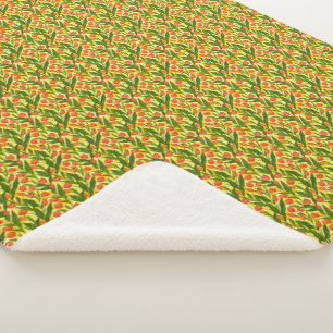 Elegant Modern Zomer Bloemmotief Sherpa Deken