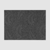 Elegant modern zwart bloempatroon tissuepapier (Voorkant)