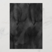 Elegant Modern Zwart Bruiloft Reisschema Programma Programmakaart (Achterkant)