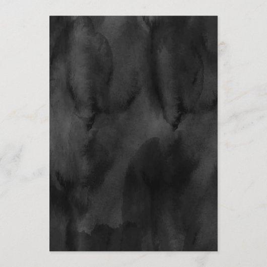 Elegant Modern Zwart Bruiloft Reisschema Programma Programmakaart (Achterkant)