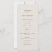 Elegant Modern Zwart en Ivoor Wedding Programma (Achterkant)