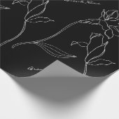 Elegant Modern Zwart en Wit Cadeaupapier (Hoek)