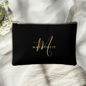 Elegant modern zwart Gold Script-monogram Etui