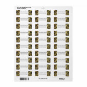 Elegant Modern Zwart & Goud Adres Etiket (Full Sheet)