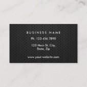 Elegant modern zwart goud geborsteld metaal visitekaartje (Achterkant)