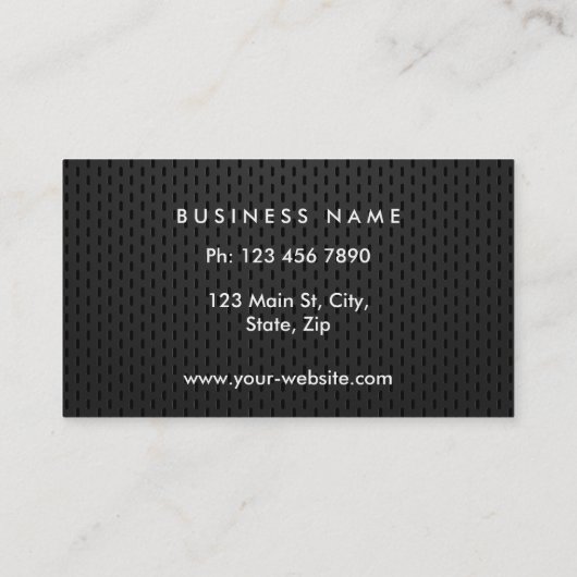 Elegant modern zwart goud geborsteld metaal visitekaartje (Achterkant)