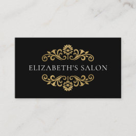 Elegant modern zwart goud visitekaartje