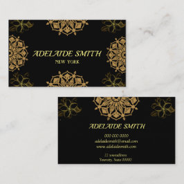 elegant modern zwart goud visitekaartje