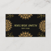 elegant modern zwart goud visitekaartje (Voorkant)