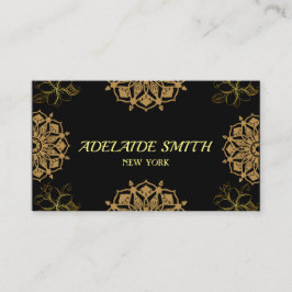 elegant modern zwart goud visitekaartje