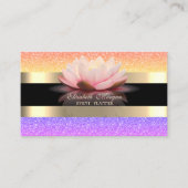 Elegant modern, zwart, gouden streep kleurig glitt visitekaartje (Voorkant)