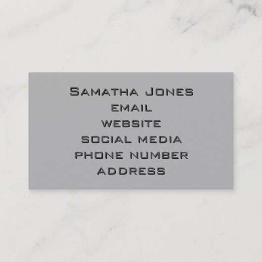 Elegant Modern zwart grijs roze marmeren patroon Visitekaartje (Achterkant)