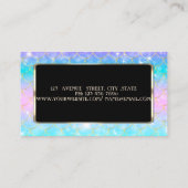 Elegant, modern, zwart Lijst Memaid Visitekaartje (Achterkant)