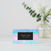 Elegant, modern, zwart Lijst Memaid Visitekaartje (Staand voorkant)