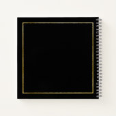 Elegant modern zwart Lijst Weddenschap Notitieboek (Achterkant)