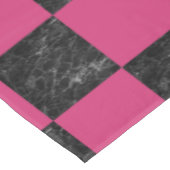 Elegant modern zwart marmer, warm roze, ingecheckt tafelkleed (Gekanteld)