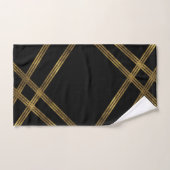 Elegant modern zwart met gouden handdoekset bad handdoek (Handdoek)