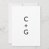 Elegant modern zwart Roos Gold Heart Calendar Save The Date (Achterkant)