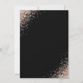 Elegant Modern Zwart Roos Goud Sweet 16 Verjaardag Kaart (Achterkant)