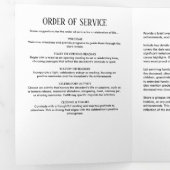 Elegant Modern Zwart & Wit 2-Foto Herdenkingsteken Drieluik Programma (Binnenzijde eerst)