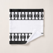 Elegant modern zwart-wit bad handdoek (Wasdoekje)