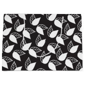 Elegant modern zwart-wit blad groot cadeauzakje (Voorkant)