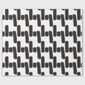 Elegant modern zwart-wit cadeaupapier (Vlak)