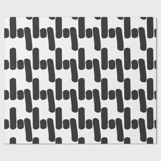 Elegant modern zwart-wit cadeaupapier (Vlak)