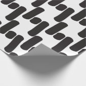 Elegant modern zwart-wit cadeaupapier (Hoek)