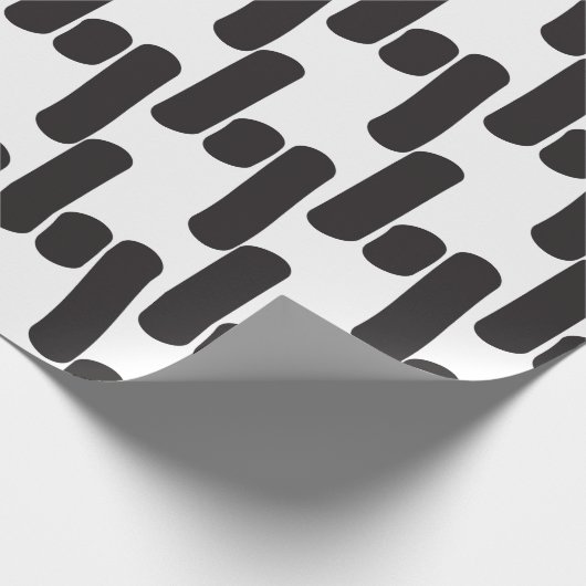 Elegant modern zwart-wit cadeaupapier (Hoek)
