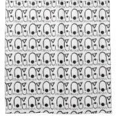 Elegant modern zwart-wit douchegordijn (Voorkant)